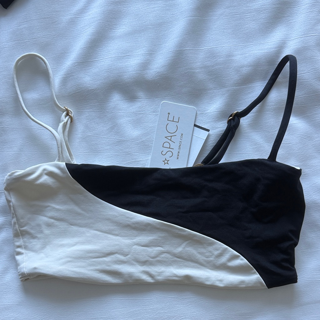Nwt L*Space Two-Tone Black And White Bandeau